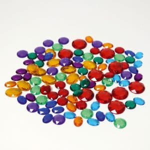100 Small Acrylic Glitter Stones