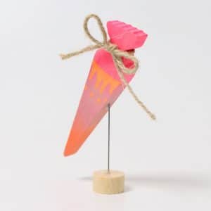 Grimms - Decorative Figure School Cone Neon Pink