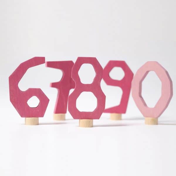 Grimms - Pink Decorative Numbers 6-9 and 0