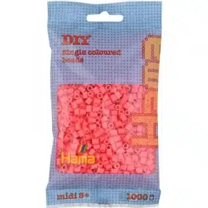 HAMA - HAMA Hama midi perler 1000stk pastel rød (207-44)