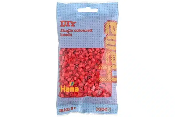 HAMA - HAMA Hama midi perler 1000stk rød