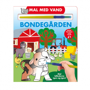 Mal med vand - Bondegården (papbog med pensel - farvelæg igen og igen)