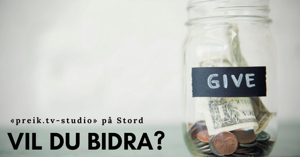 Vil du bidra til nytt preik-studio?