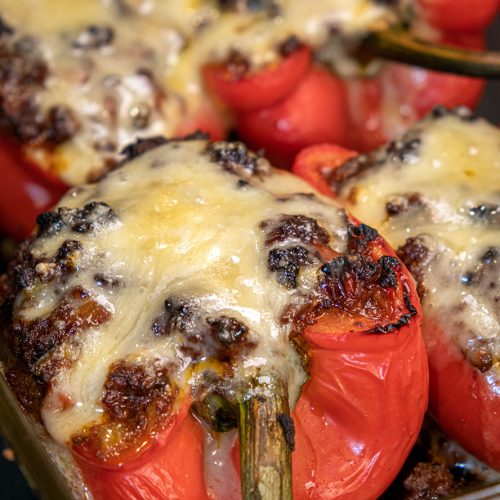 Meatloaf stuffed bell peppers LCHF