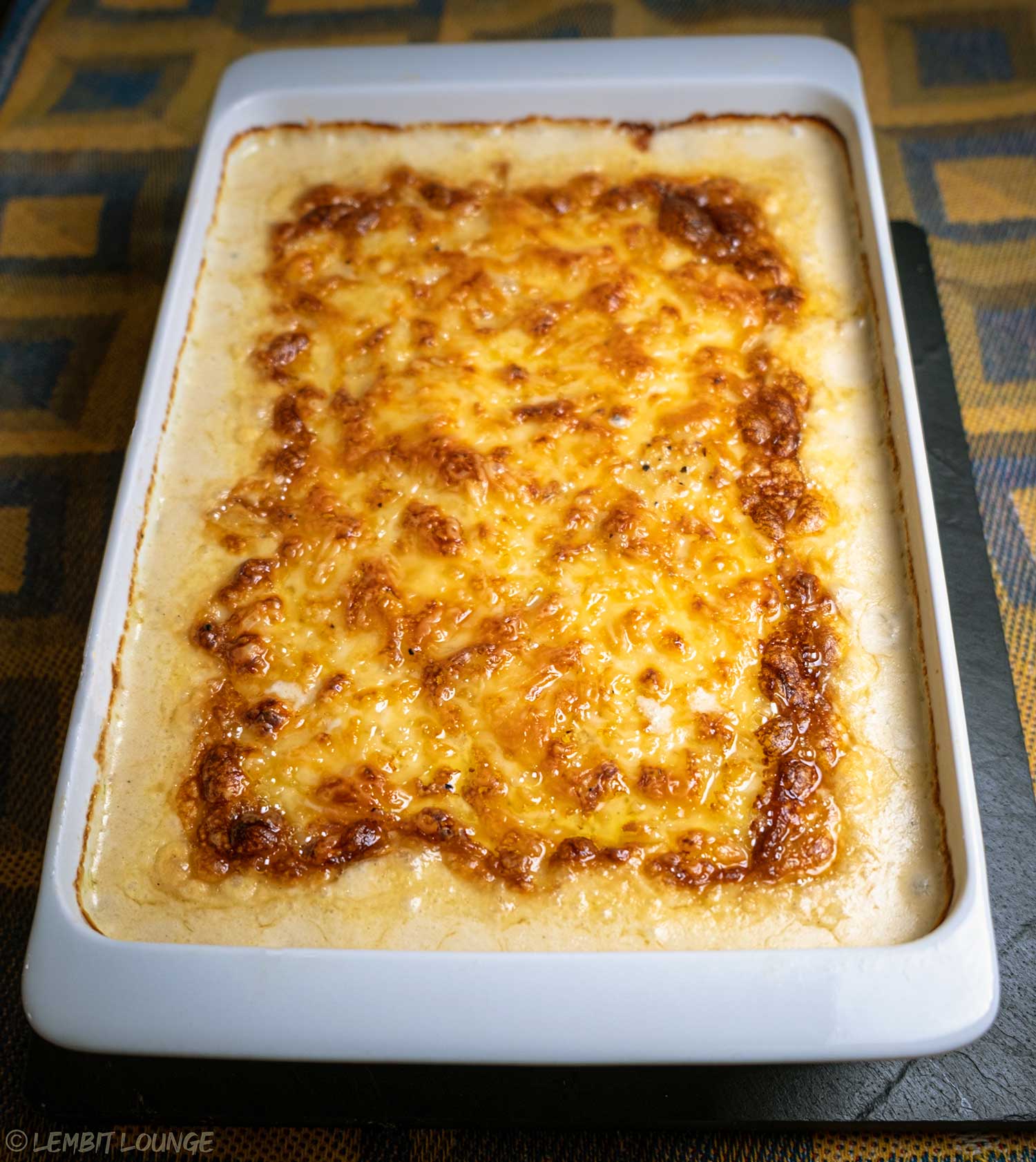 Creamy Garlic Potato Gratin cheese pepper