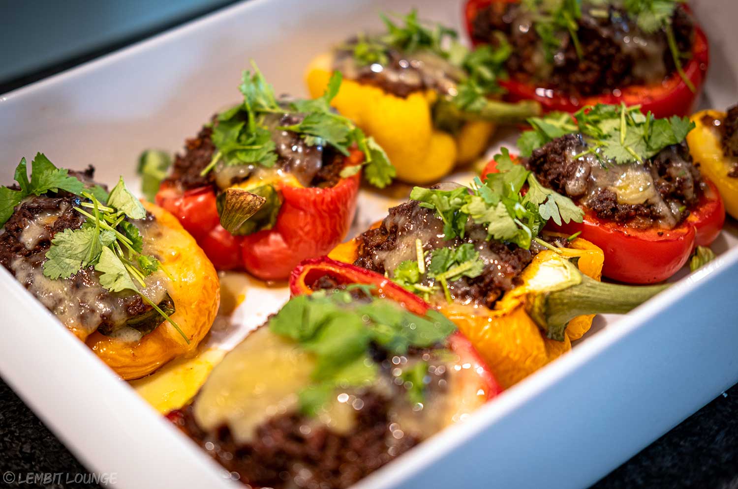 meatloaf stuffed bell pepper red wine garlic