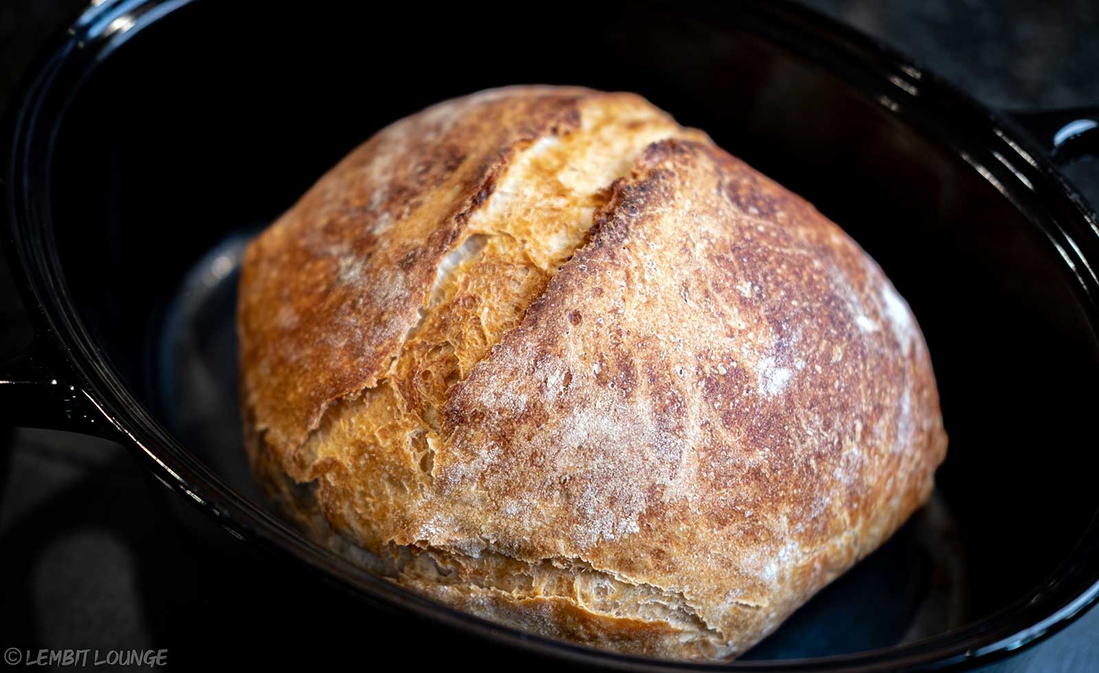 Crunchy No Knead Bread homemade honey