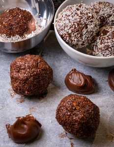 Nutella Chocolate Balls coffee cacao flakes