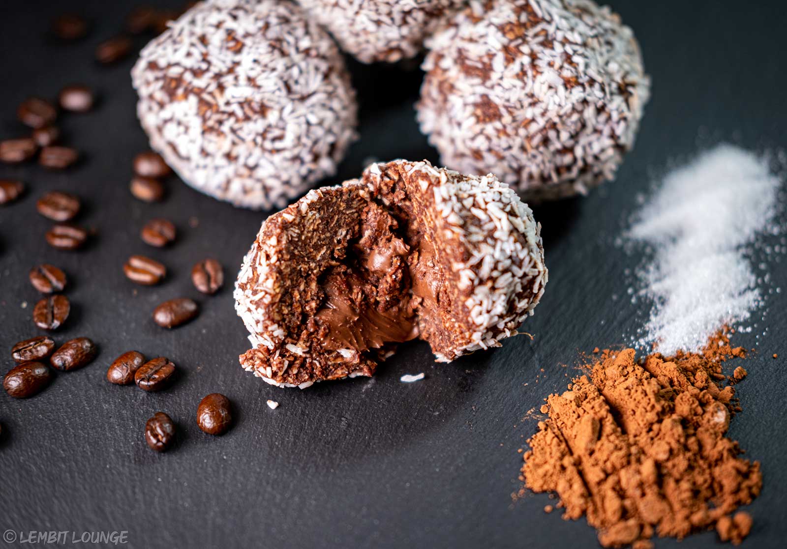 Nutella Chocolate Balls coffee cacao flakes