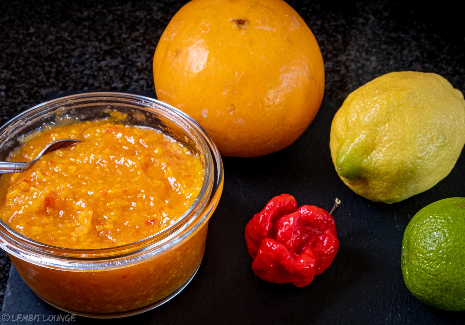 Citrus Ginger and Chili Marmalade habanero