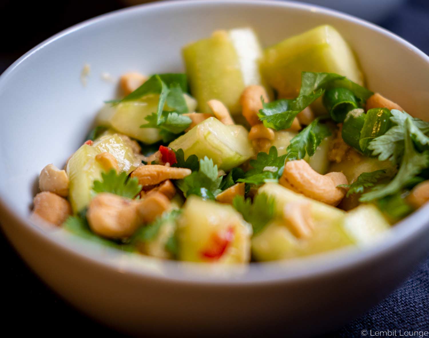 Asian Cucumber Salad cashew sesame cilantro lime sugar