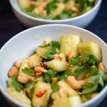 Asian Cucumber Salad cashew sesame cilantro lime sugar