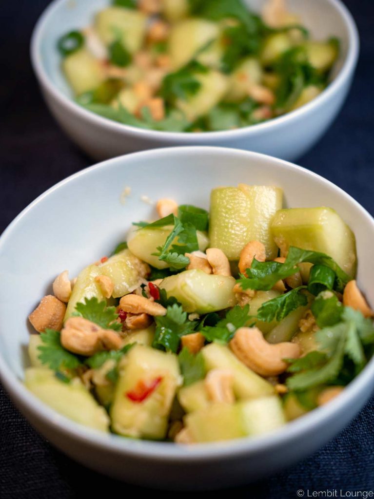 Asian Cucumber Salad cashew sesame cilantro lime sugar