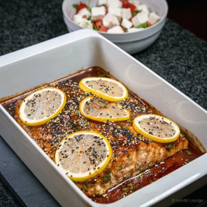Baked Salmon with Asian marinade