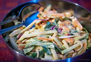 Bok Choy Carrot Apple Slaw sriracha mayonnaise honey low carb