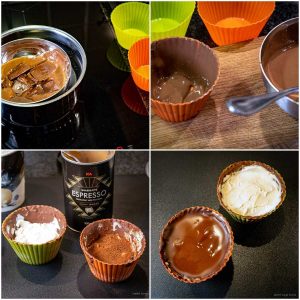 Ice Cream Cups with Chocolate raspberry puree digestive