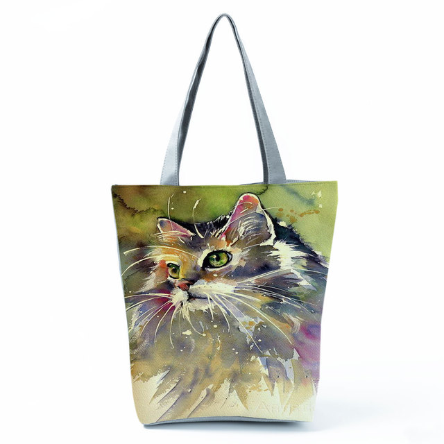 Väska katt i akvarell