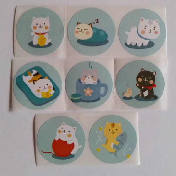8 stickers katter