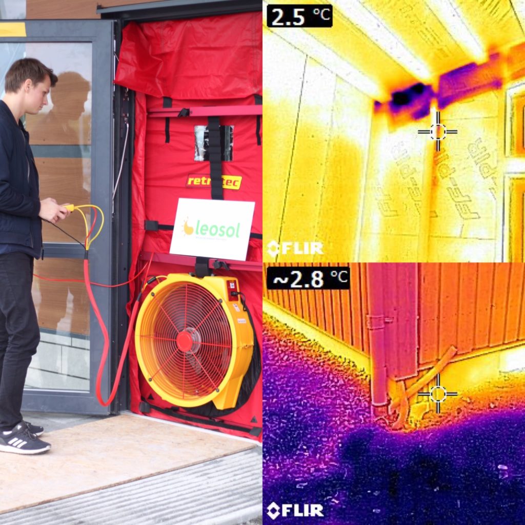 Täthetsprovning och tryckprovning av fastighet och termografi med värmekamera