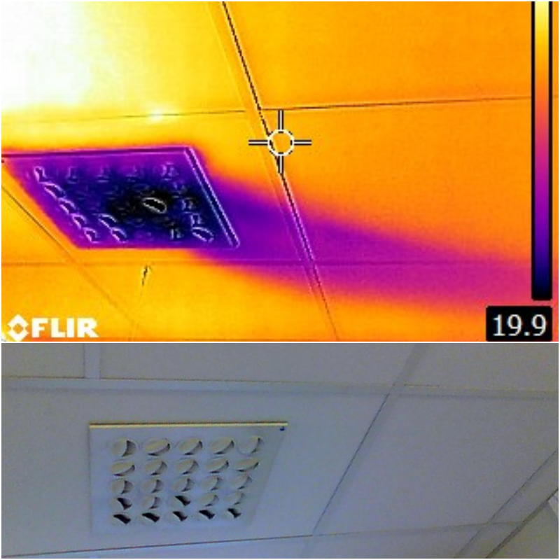Termografering tilluft i ventilation