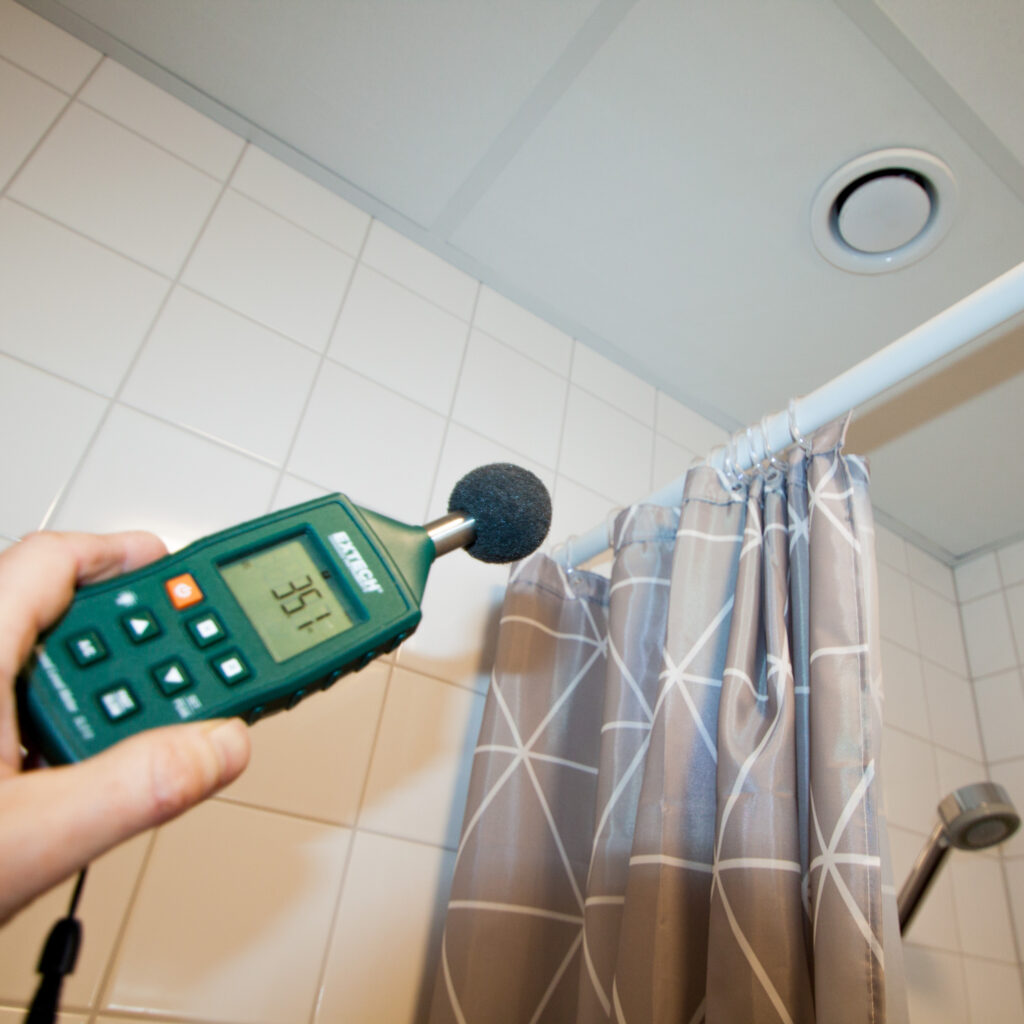 Ljudmätning av ventilation i badrum