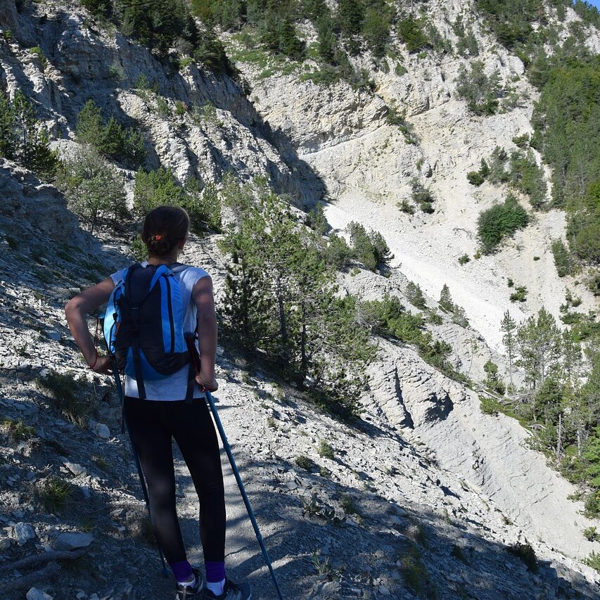 Wandelaar op Mont-Ventoux