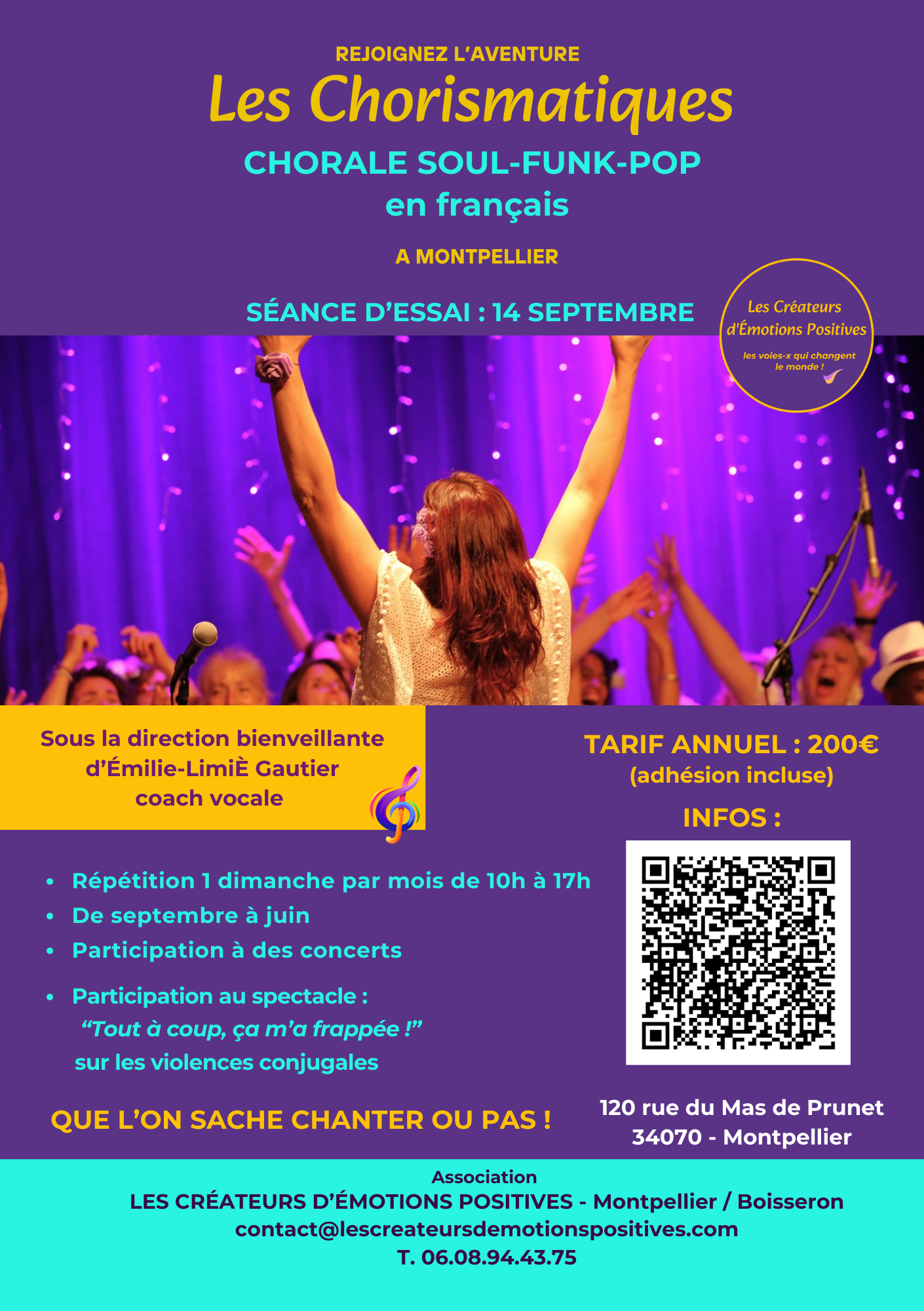 2025-2026 Les Chorismatiques-Flyer A5 Agenda association montpellier