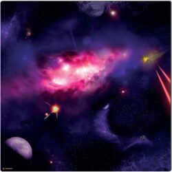 Tapis Espace – 90x90cm – Galaxie