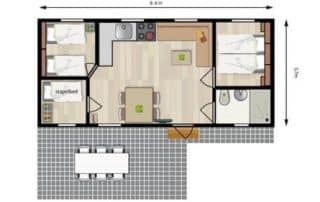 Plattegrond MH camping Le Soustran