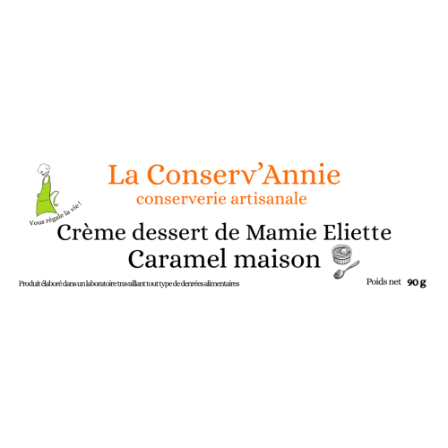 Crème dessert de Mamie Eliette – Caramel maison – 90g