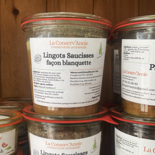 Lingots Saucisses façon Blanquette – 250g
