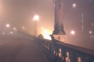 A foggy night