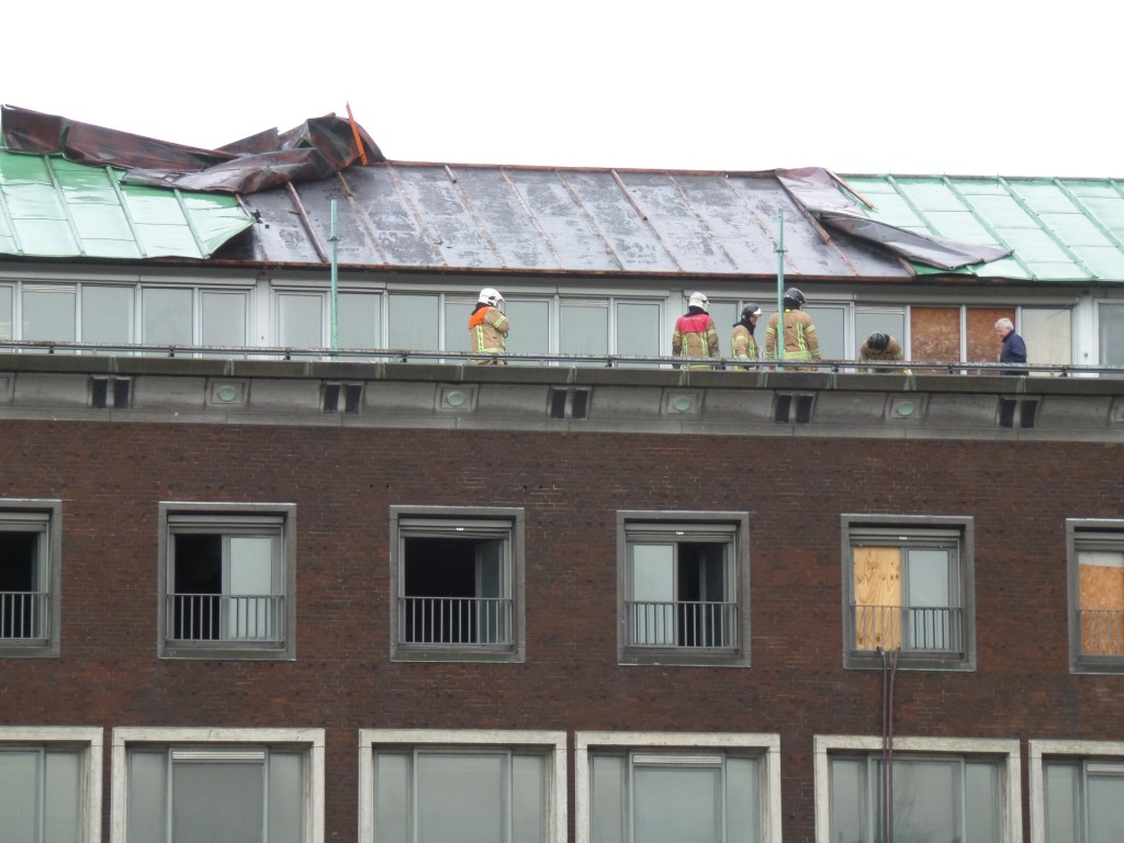 Pas toen de storm afnam was het mogelijk de schade ter plekke  op te nemen