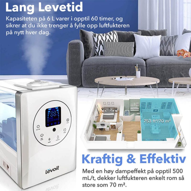 Levoit 600 kapasitet