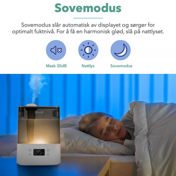 Luftfukter sovemodus smart levoit