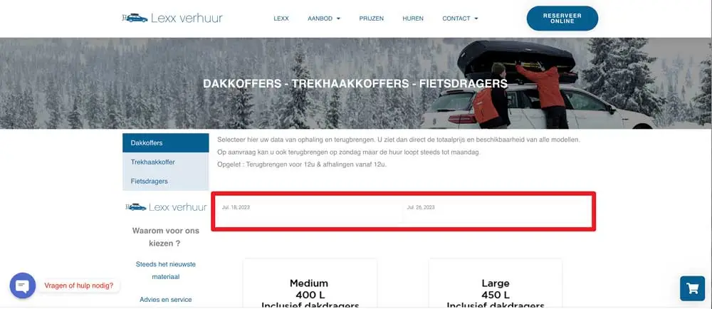 stap 2 hoe een dakkoffer reserveren bij stap 2 hoe een dakkoffer reserveren bij