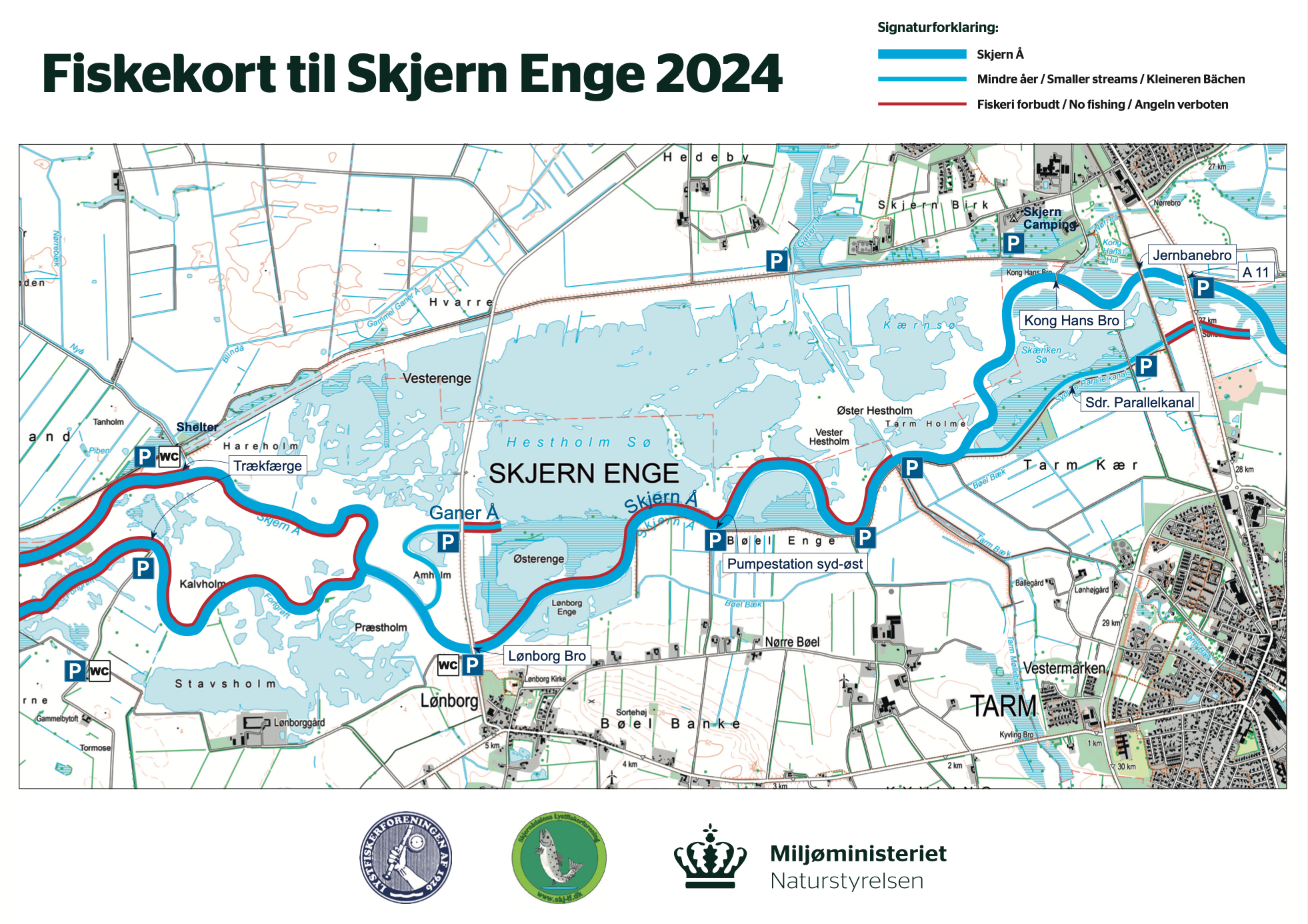 Fiskekort til Skjern Å, Skjern Enge, Lystfiskerforeningen af 1926