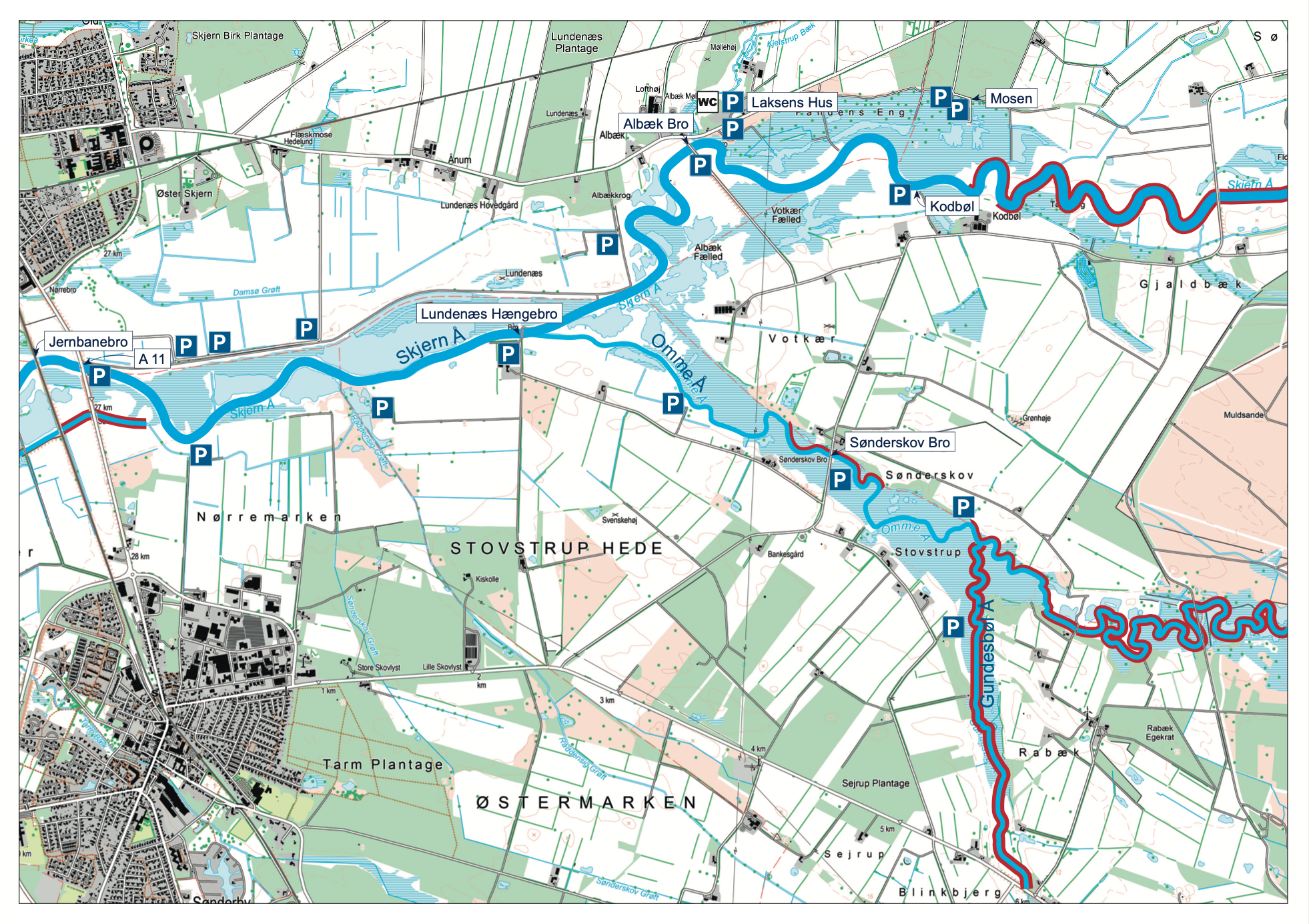 Fiskekort til Skjern Å, Skjern Enge, Lystfiskerforeningen af 1926