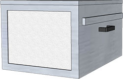 Baksidan av EvoDry PD - Här sitter luftfiltret Baksidan av EvoDry PD - Här sitter luftfiltret