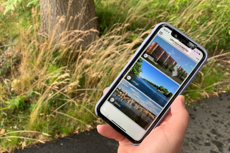 Lidingös konst nu i appform