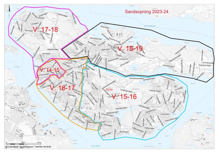 Sandsopning 2024 – vecka för vecka