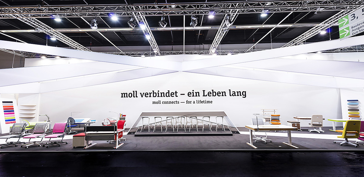 Messebesucher können sich direkt am Stand bei moll von "Ein Leben lang" überzeugen. 