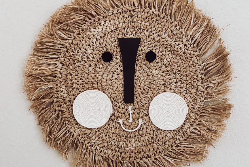 DIY Löwenkopf aus Jute Kinderzimmer