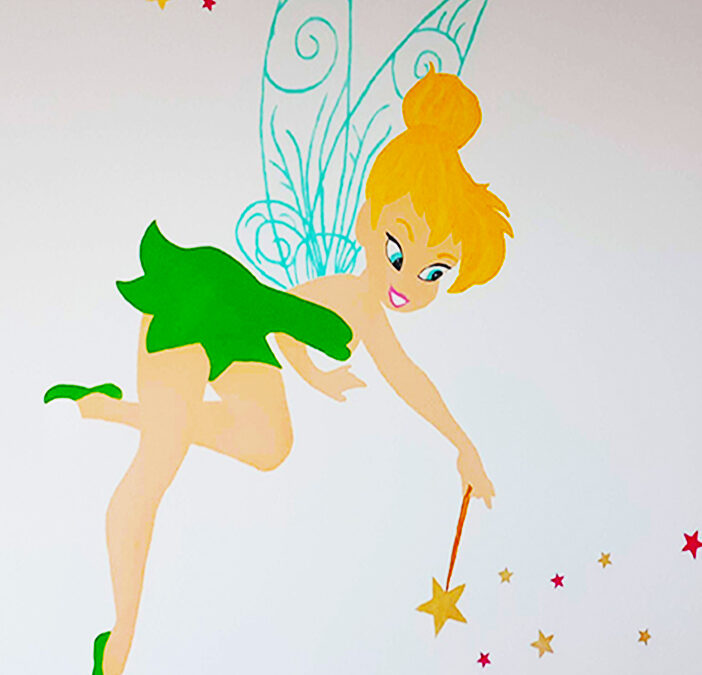 TInkerbel en Fonkel Muurschildering