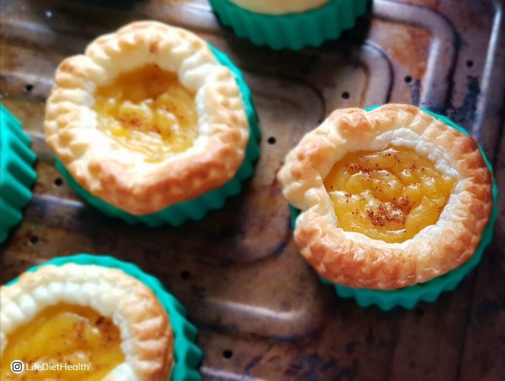 puff pastry egg custard tarts