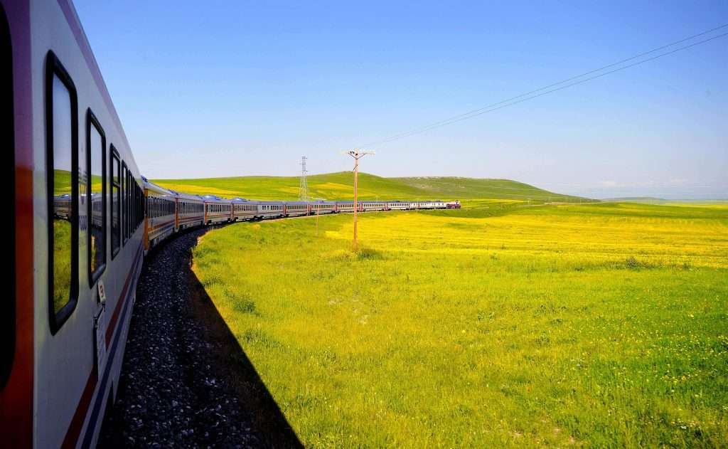 Eastern Express driving through countryside of Ankara