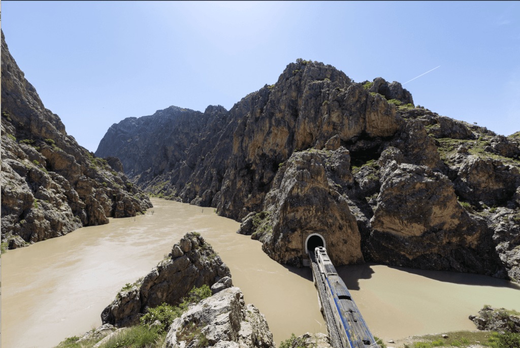 Sivas' scenery with train