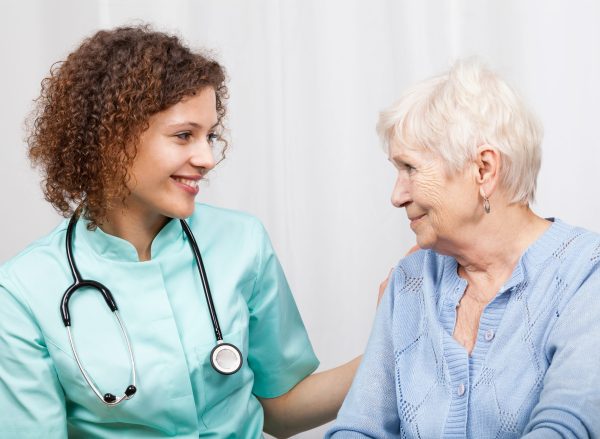 Smiling,Nurse,And,Happy,Elderly,Lady,,Horizontal