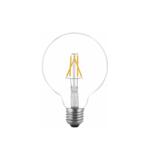 FILAMENT LED-PÆRE, G125, KLAR, 4W, E27, 230V