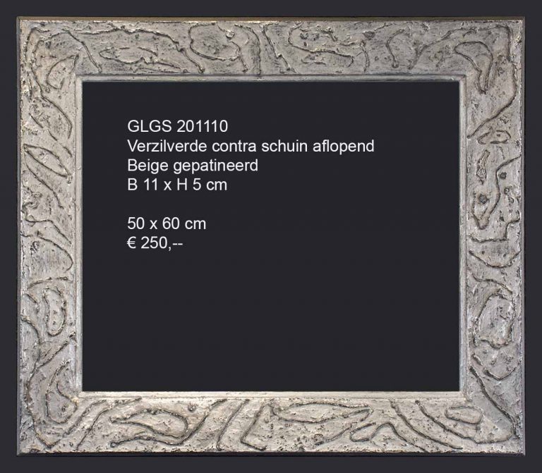 GL 201110 Schuinop Zilver beige 50x60cm 11x5cm